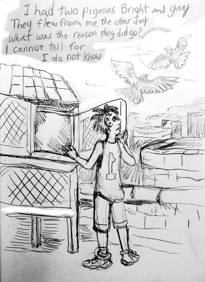 Sketch Challenge Day 29 - I Had Two Pigeons