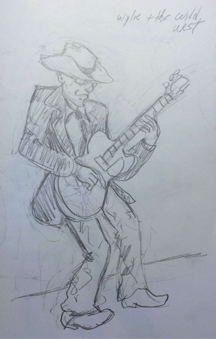 Sunday Sketch Wylie western guitar