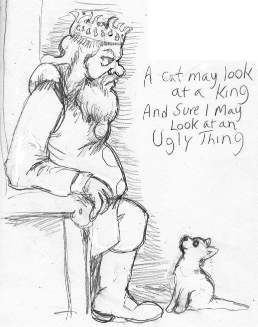 Sketch Challenge Day 60 - A Kitten May Look at a King, starring Robert Baratheon