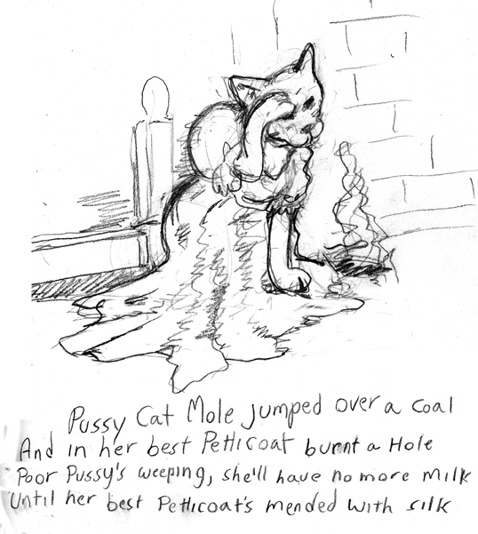 Nursery Rhyme Sketch Challenge Day 37 - Pussy Cat Mole 