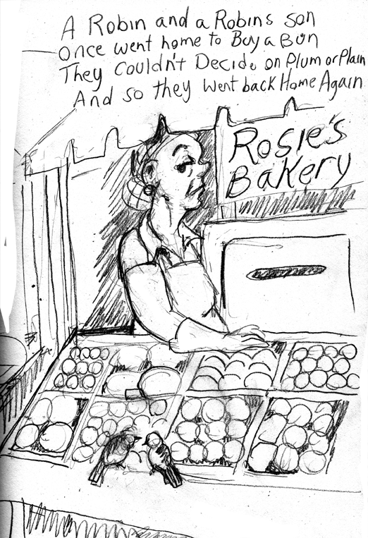 Sketch Challenge Day 47 - A Robin and a Robin's Son Bakeries