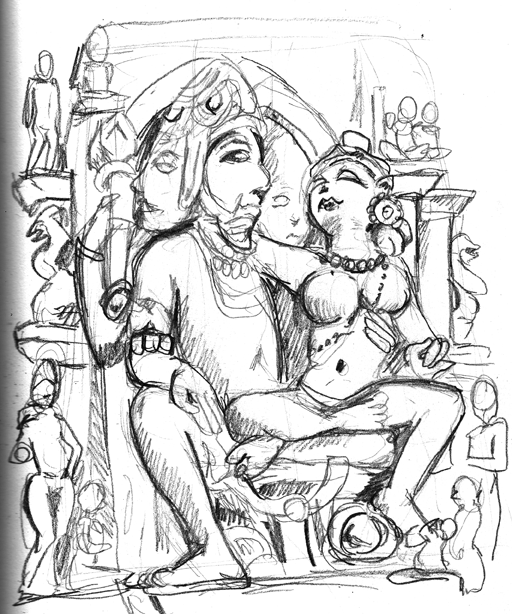 Friday Museum Sketches - Brahma & Brahmani