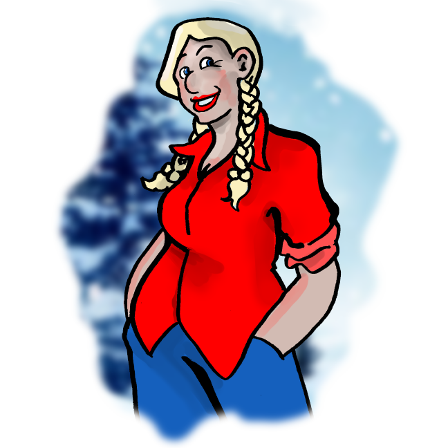 Making her first appearance in the Annual Rhapsodies Christmas Comic... Meet Sophie Claus... The other Mrs. Claus... That is to say, Santa's Daughter in Law.