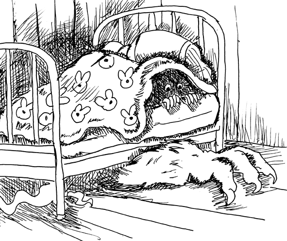 Monster under the bed песня. Кровать раскраска. Разукрашка монстр под кроватью. Мальчик под кроватью раскраска.